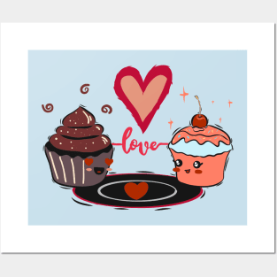 Cute Cupcake Lovers Posters and Art